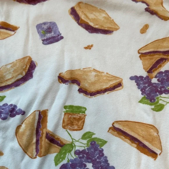 Burt's Bees Girls size 6 Peanut Butter and Grape Jelly Pajama Set - Picture 3 of 5